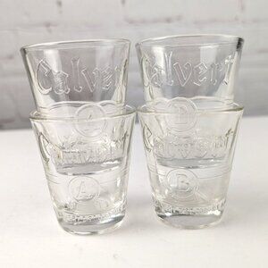 Set of 4 Vintage Calvert Whiskey Shot Glasses